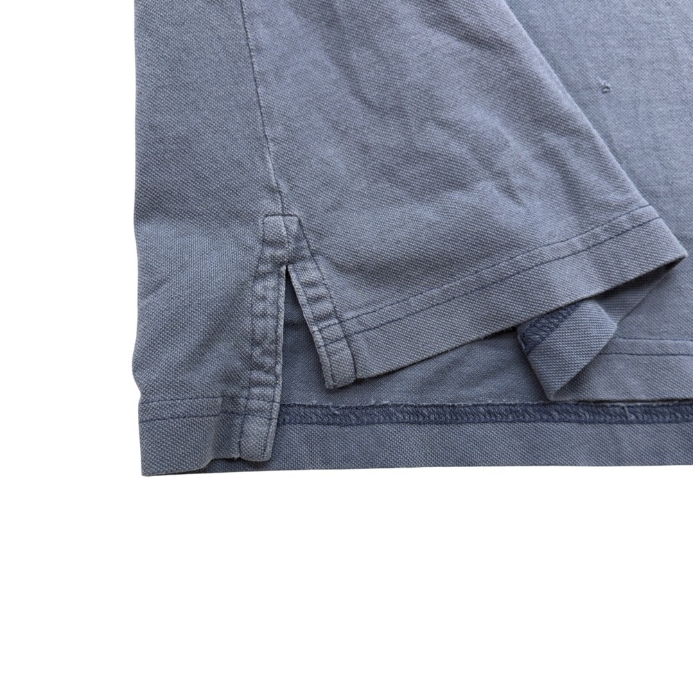 Southern Proper Mens Polo Shirt L Blue Cotton Blend Stretch Pique Short Sleeve - Picture 5 of 10